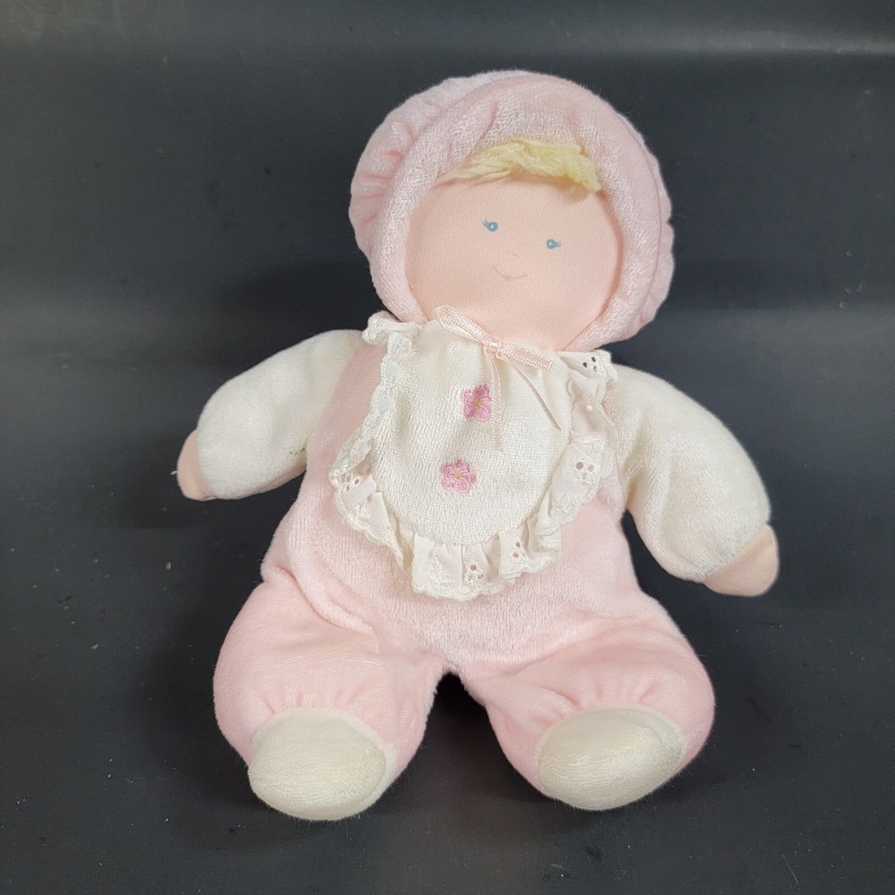 Vintage Eden Toys Terry Cloth Baby First Doll Eyelet Washable Lovey Security‎